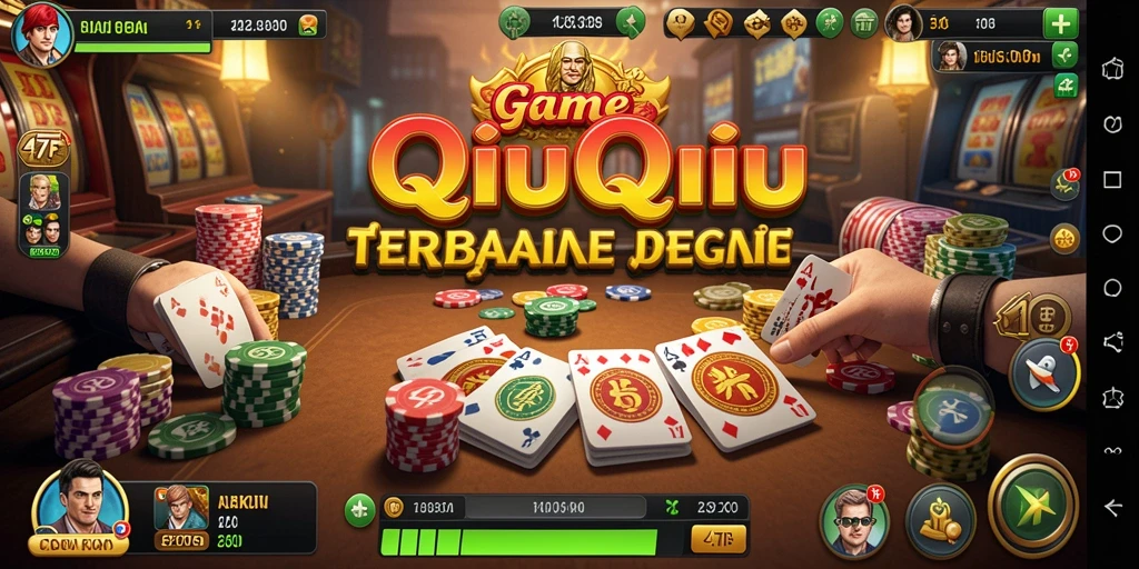 Tampilan permainan QiuQiu yang seru dan mendebarkan.