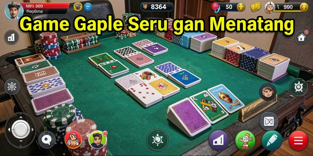 Screenshot gameplay seru dalam permainan Gaple 8364.