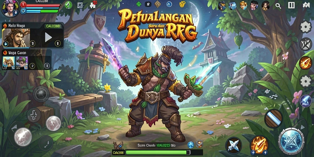 Tangkapan layar aksi mendebarkan dari gameplay RPG CALO288.