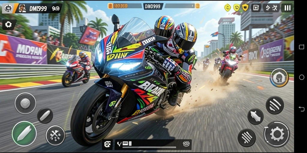 Tampilan gameplay seru di DMD999 dengan adrenalin tinggi.
