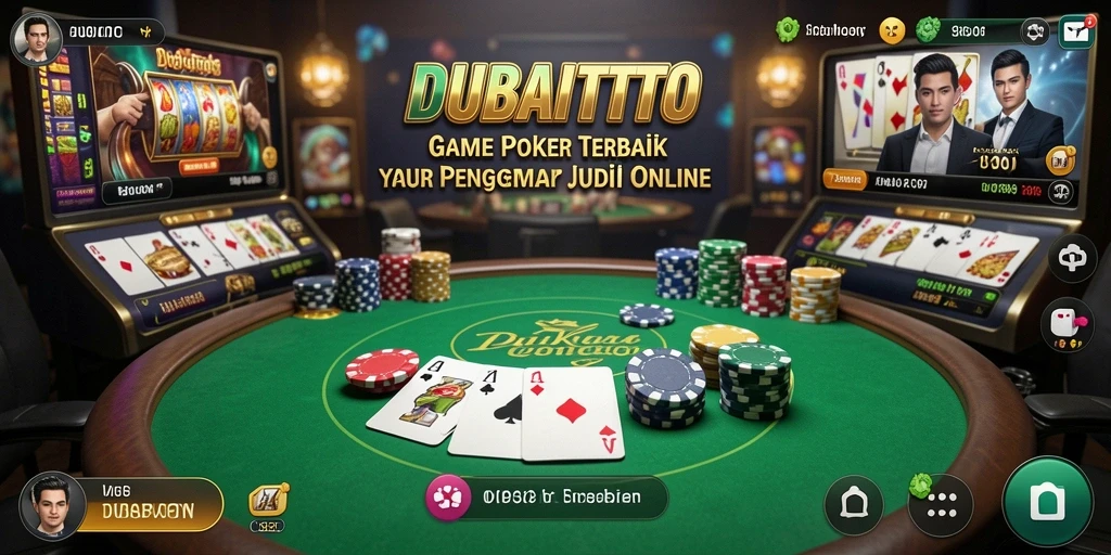 Tampilan gameplay menarik DUBAITOTO dalam permainan Poker.