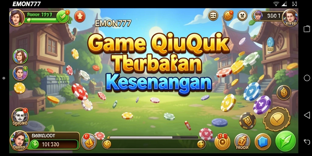 Screenshot EMON777 menampilkan gameplay seru QiuQiu.