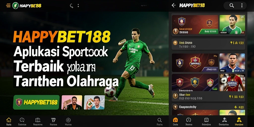 Tampilan antarmuka aplikasi HAPPYBET188 yang menarik dan informatif.