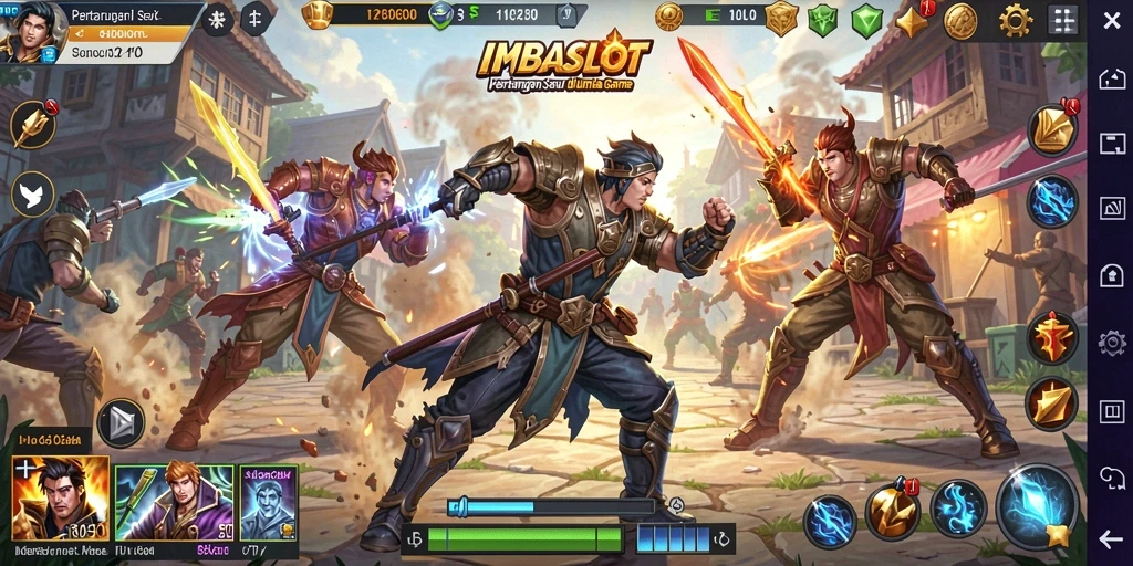Tampilan gameplay Fighting yang seru dan mendebarkan dari IMBASLOT.