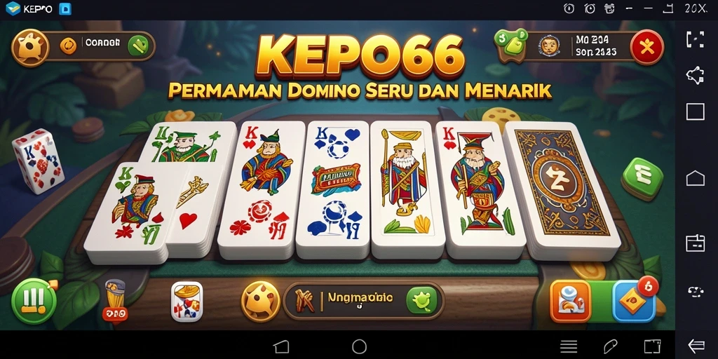 Screenshot KEPO66 menampilkan aksi seru permainan Domino.