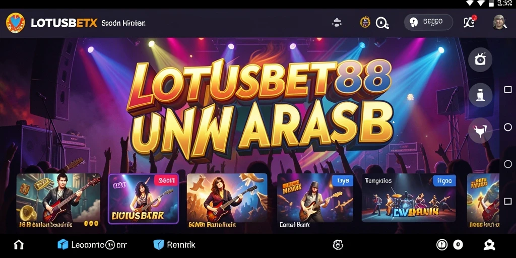 Tampilan seru aplikasi LOTUSBET88 dengan fitur musik interaktif.