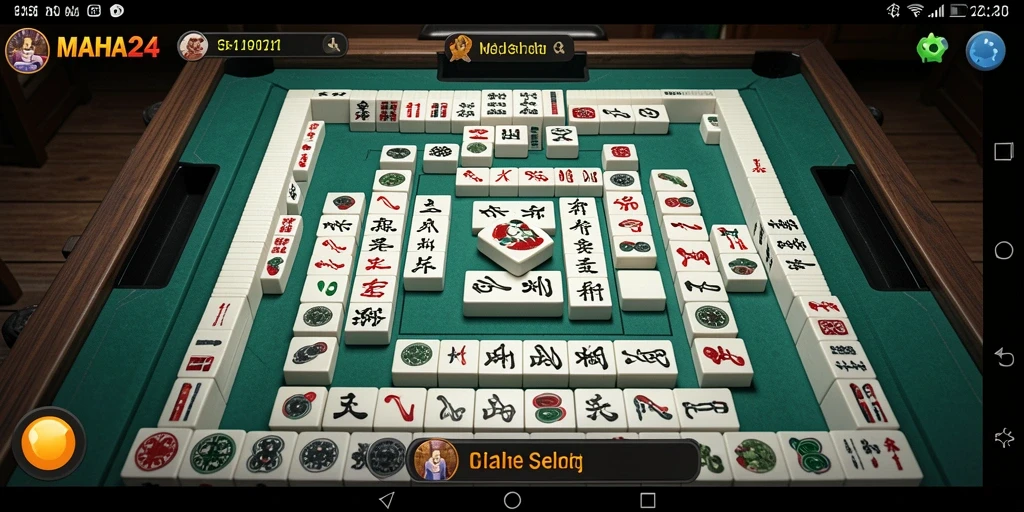 Screenshot gameplay menampilkan keseruan permainan Mahjong di MAHA24.
