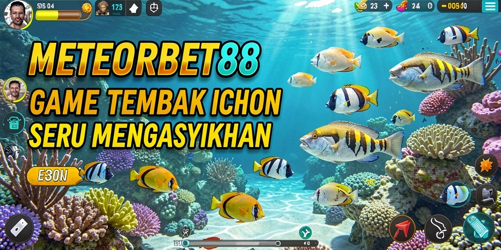 Tampilan gameplay seru dalam METEORBET88 Tembak Ikan.