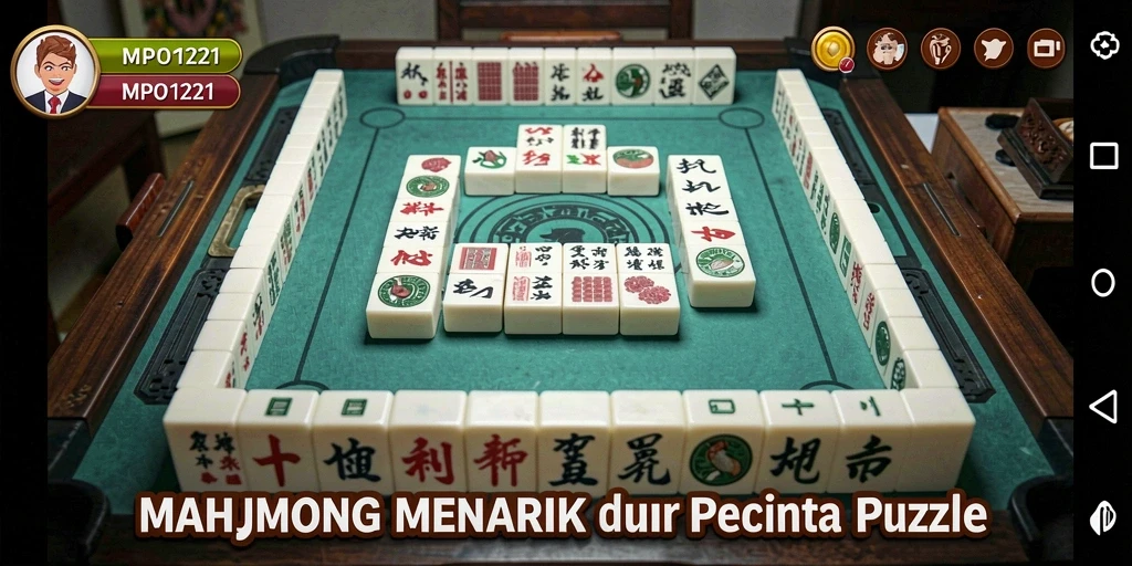 Tampilan gameplay Mahjong yang mengasyikkan dan menantang di MPO1221.