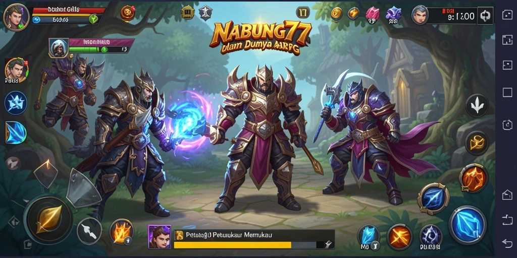 Screenshot gameplay NABUNG77 menampilkan aksi seru dalam dunia ARPG.
