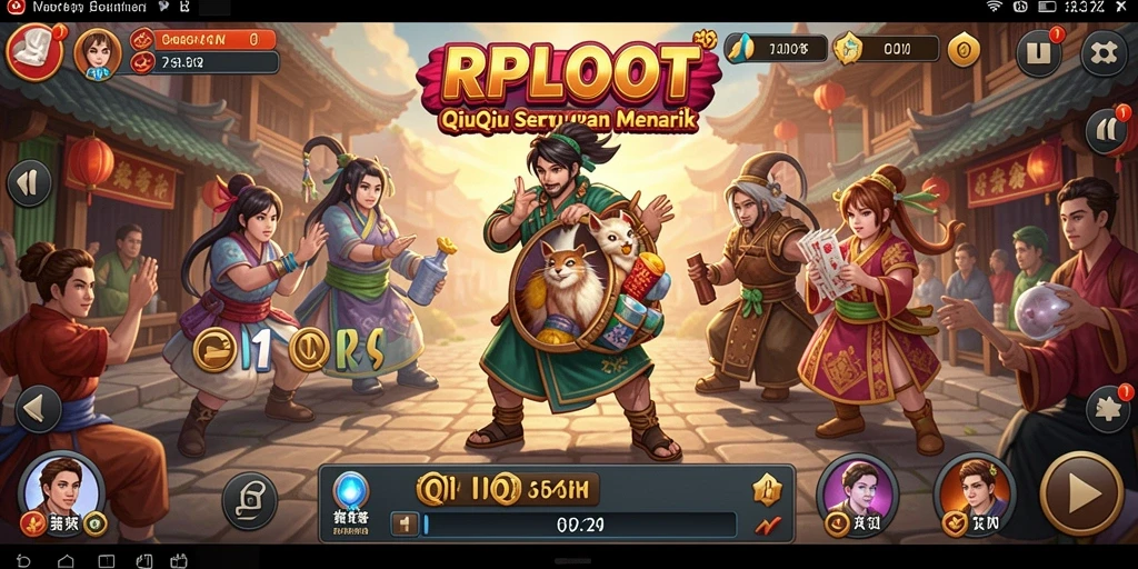 Tangkapan layar gameplay QiuQiu yang seru dan menarik.