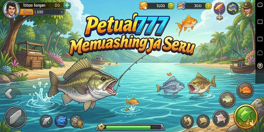 Tampilan menyenangkan dari gameplay memancing yang mendebarkan.