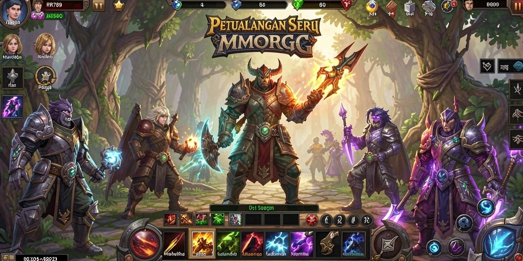 Screenshot gameplay utama RR789 menampilkan aksi seru dalam dunia MMORPG.