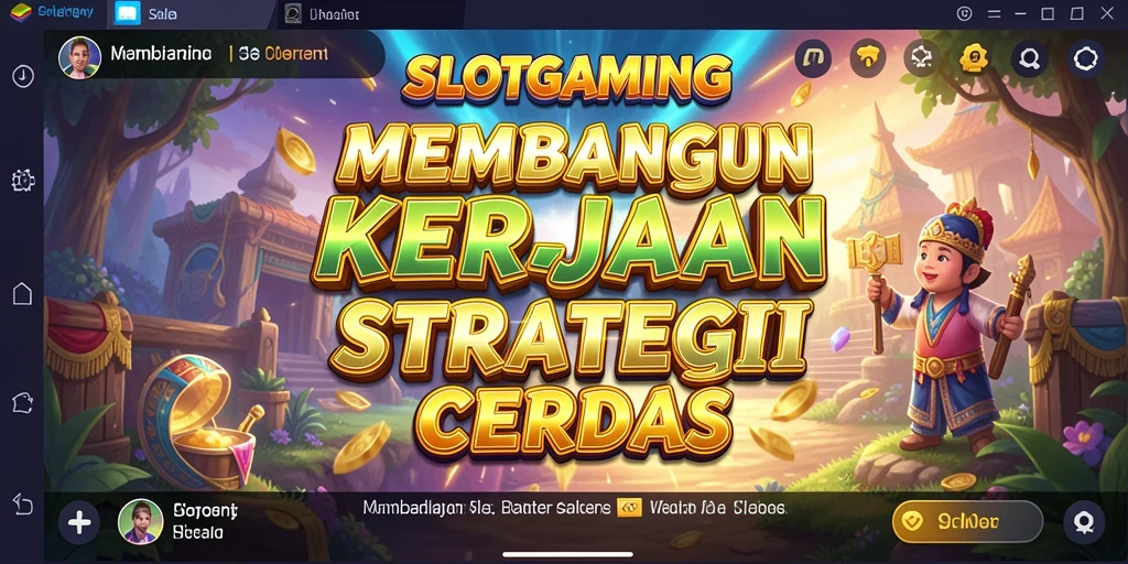 Screenshot utama SLOTGAMING memperlihatkan gameplay seru membangun kasino Tycoon.