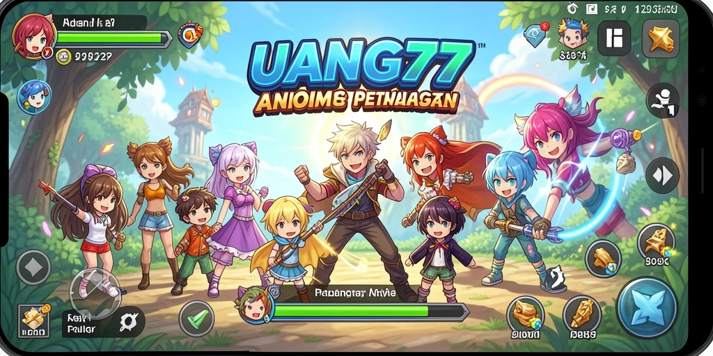Gameplay seru dalam UANG77 menampilkan karakter Anime yang menawan.
