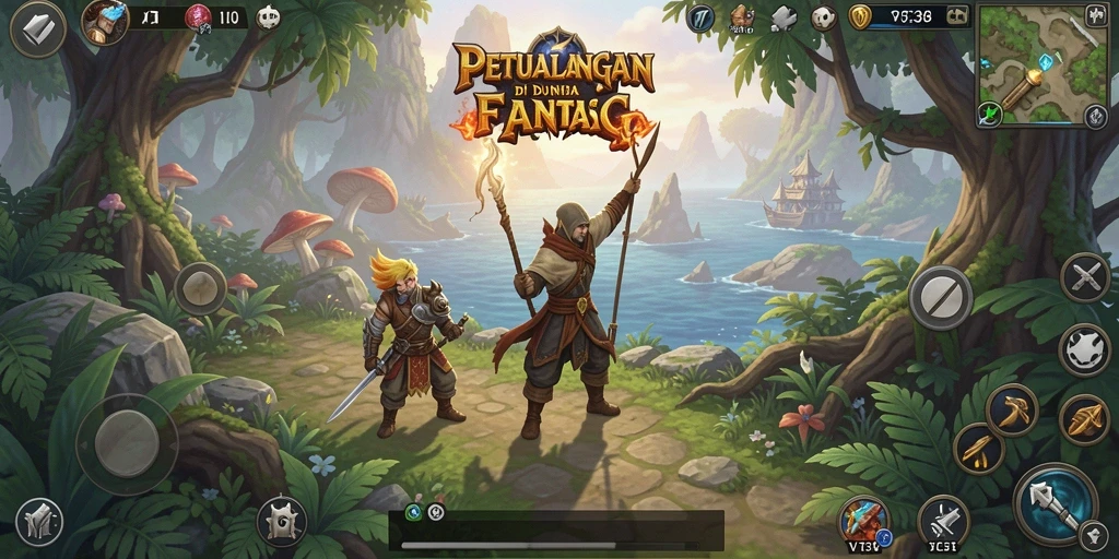 Gameplay VT38 yang seru dalam petualangan RPG.